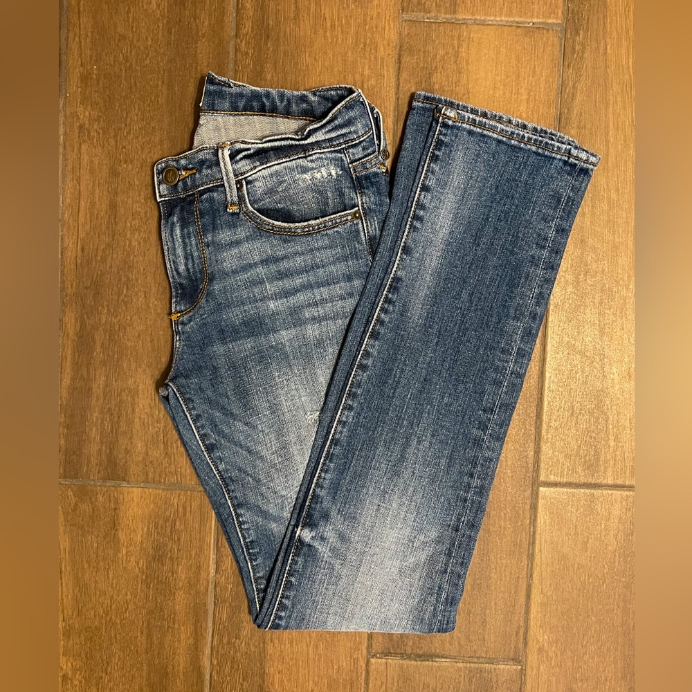 Driftwood classic fit “Audrey” distressed jean
